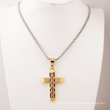 Amazon ebay Hot Sale Jewelry с бриллиантовым крестом из нержавеющей стали подвесной